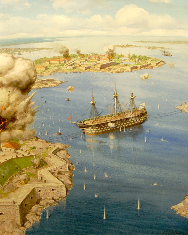 Корабль «Россия» 28 июля 1855 года