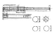 Чертёж 1. Ствол нескреплёной 120-мм пушки в 45 кал. с замком Канэ.